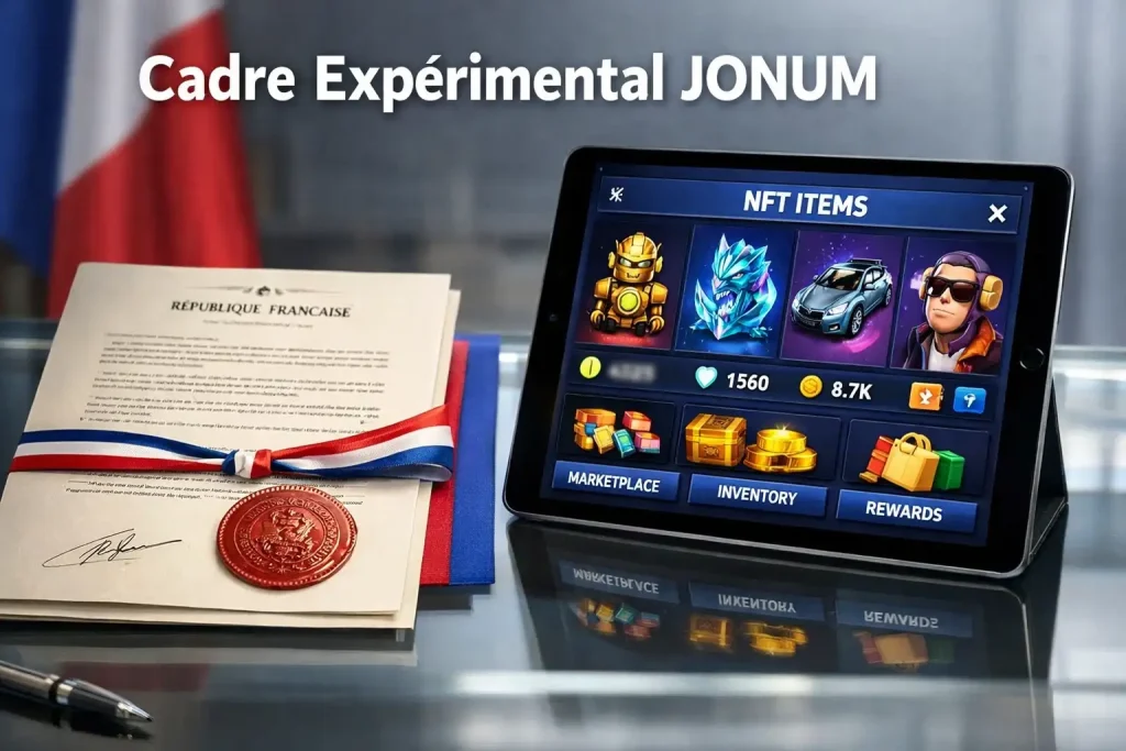 JONUM et jeux blockchain en France : cadre réglementaire NFT