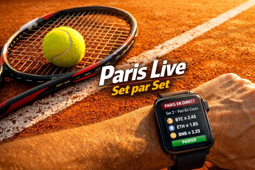 Paris sportifs tennis et crypto : mises en direct set par set